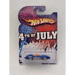 Hot Wheels 2009 4th of July Corvette Stingray‎ Blue 10 Spokes Diecast